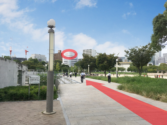 地下鉄「扇町」駅からのアクセス方法2